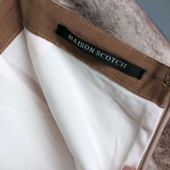 Anthro Maison‎ Scotch Soft Flannel Purple Pink Abstract Pencil Skirt Sz 3 US L - Picture 9 of 9